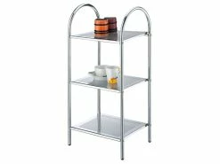 Aktion 🔥 Regal Kathi - 40/86/32 cm in silberfarben ✔️