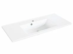 Am billigsten 🧨 Keramikbecken Filino - 100/2/45 cm in weiß 🌟