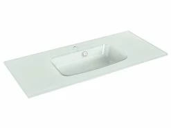 Am billigsten ✔️ Glasbecken Filino - 99/1,5/44,5 cm in weiß 🎉