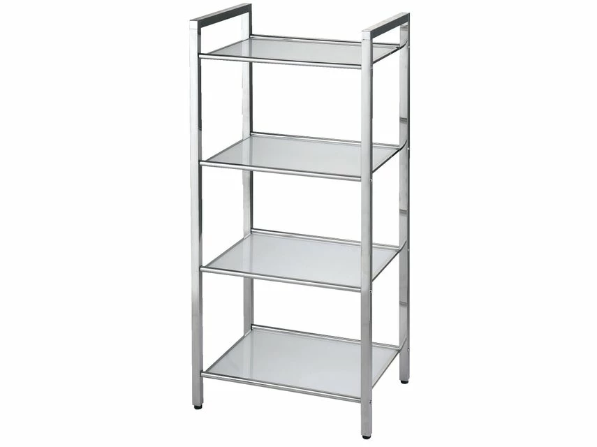 Bester Verkauf 😉 Badezimmer-Regal Linda - 40/87/30 cm in silberfarben 🎉