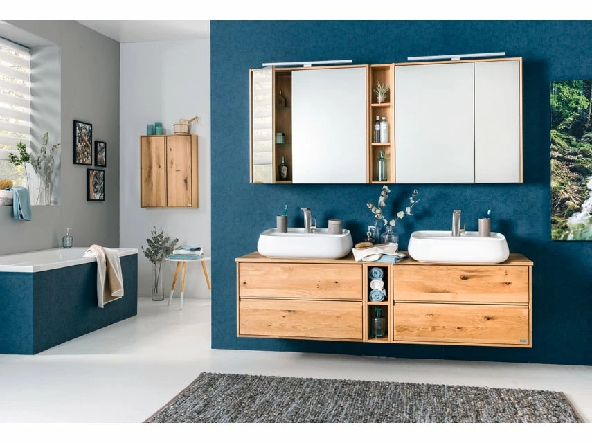 Brandneu 🎁 Die grüne Linie Waschtisch-Platte Lina - 176,6/2/51,3 cm in braun ⭐ – Bild 2