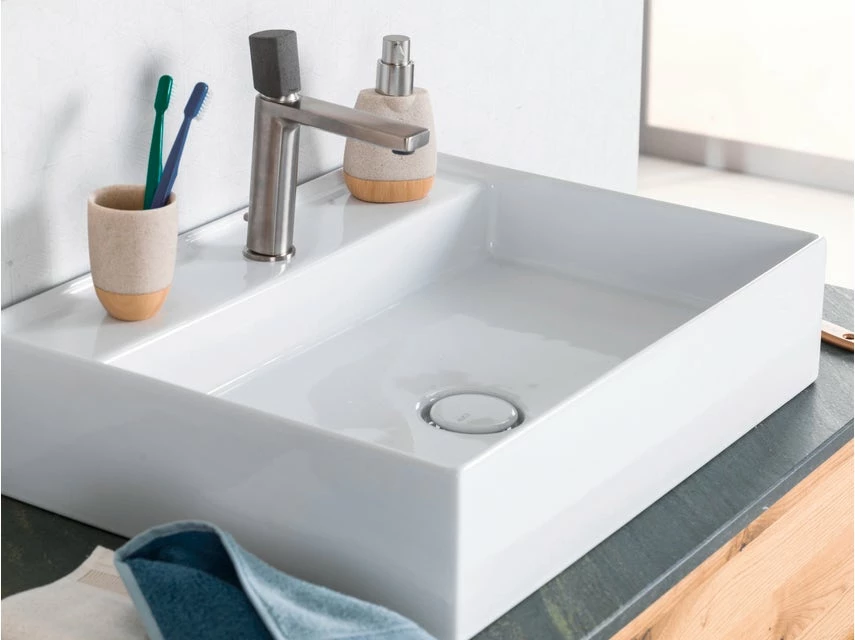 Budget ✔️ Waschbecken Hide - 60/45/13,5 cm in weiß 🎁 – Bild 5
