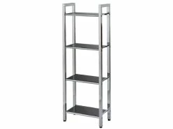 Großhandel 🎉 Badezimmer-Regal Linda - 30,5/87/17 cm in schwarz 🥰