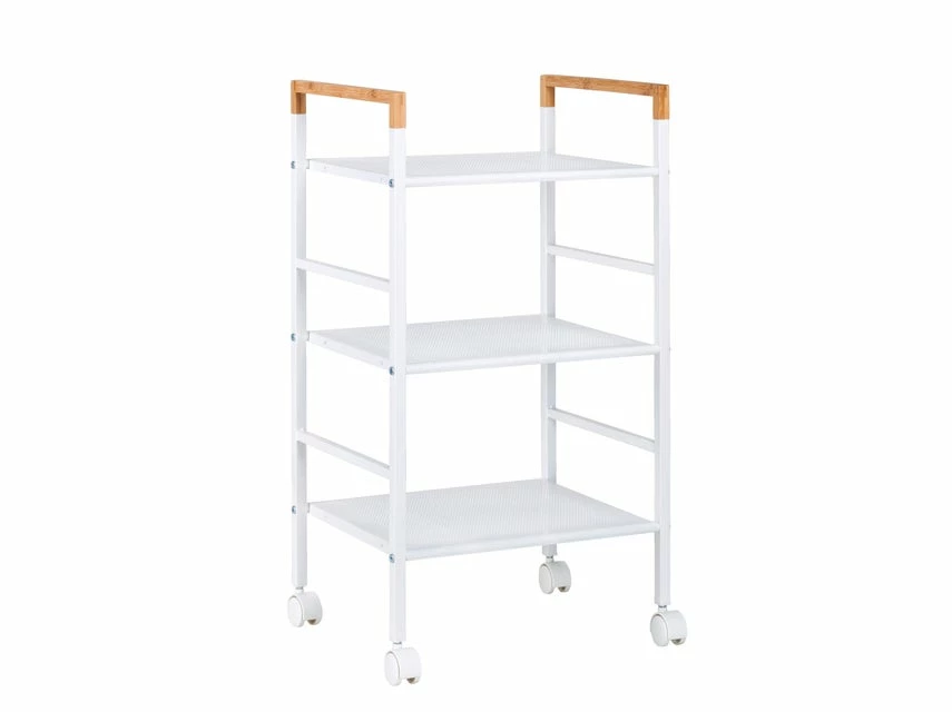 Brandneu 💯 Badezimmer-Regal White Bamboo - 40/74/31,5 cm in weiß 🧨