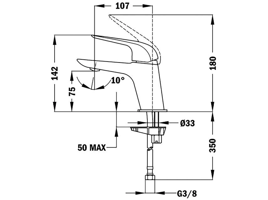 Budget ⌛ Waschtisch-Armatur Itaca in silberfarben 🥰 – Bild 2