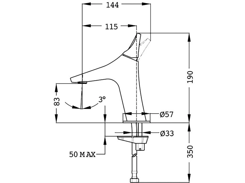 Bester Verkauf 🛒 Waschtisch-Armatur Sense in braun ⭐ – Bild 2