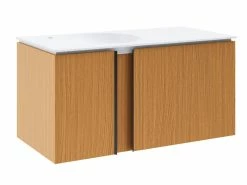 Bestpreis 🛒 Coraggio Forma Waschtisch-Set Kano links - 101/50,6/50 cm in braun 👍