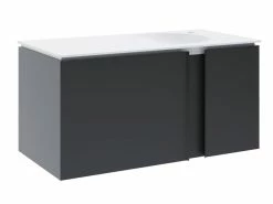 Bestes Angebot 🔥 Coraggio Forma Waschtisch-Set Kano rechts - 101/50,6/50 cm in grau ✔️