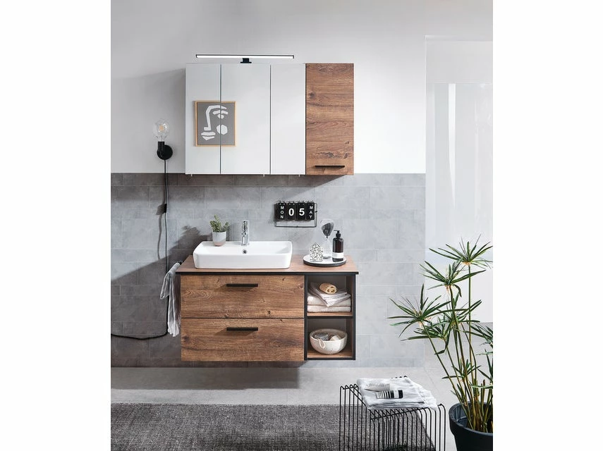 Rabatt ⌛ Waschtisch-Platte Baku - 103/1,6/44,5 cm in braun ❤️ – Bild 5