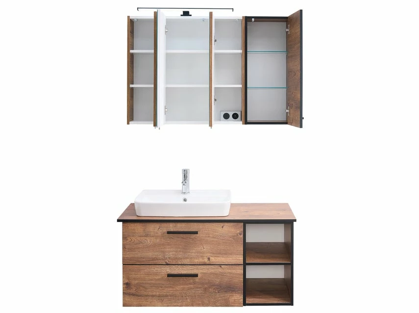 Rabatt ⌛ Waschtisch-Platte Baku - 103/1,6/44,5 cm in braun ❤️ – Bild 6