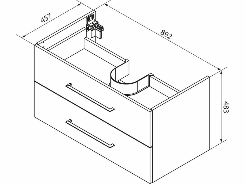 Blitzangebot 🎉 Coraggio Forma Waschtisch-Set Lacona - 2-teilig in dunkelbraun 🎉 – Bild 7
