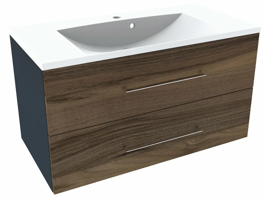 Blitzangebot 🎉 Coraggio Forma Waschtisch-Set Lacona - 2-teilig in dunkelbraun 🎉